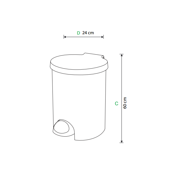 Plastikowy kosz na śmieci 15 l